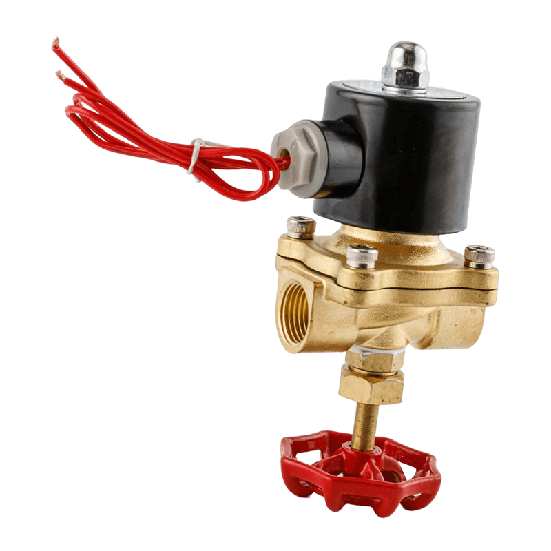 Diseño integrado manual y automático de válvula solenoide de dos posiciones y dos vías.