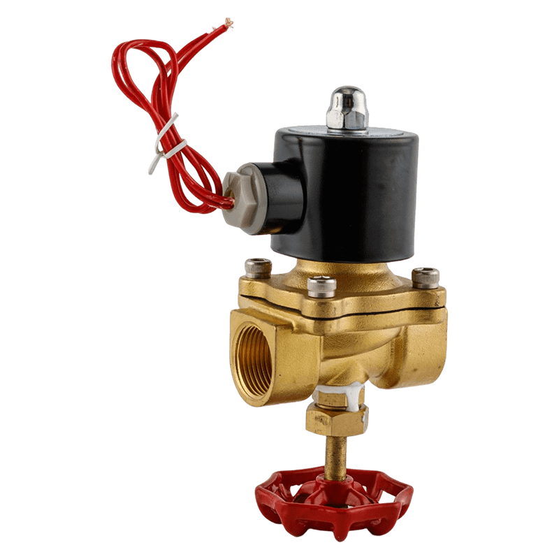 Diseño integrado manual y automático de válvula solenoide de dos posiciones y dos vías.