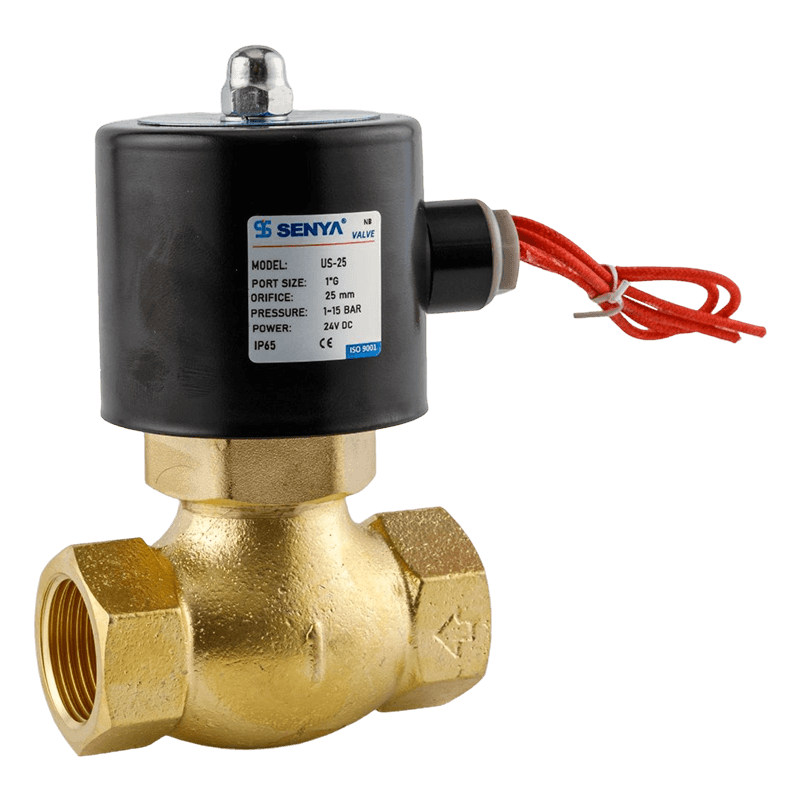 Válvula solenoide de cobre bidireccional de dos posiciones con control de vapor de alta temperatura