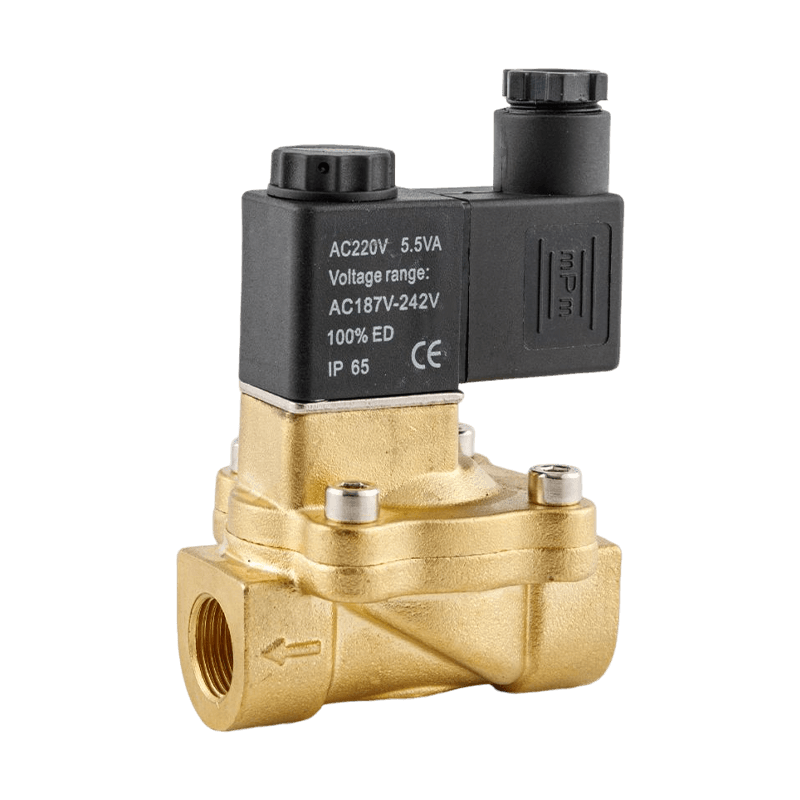 Una válvula solenoide de dos posiciones y dos vías, de estructura compacta y de bajo consumo de energía, ecológica.